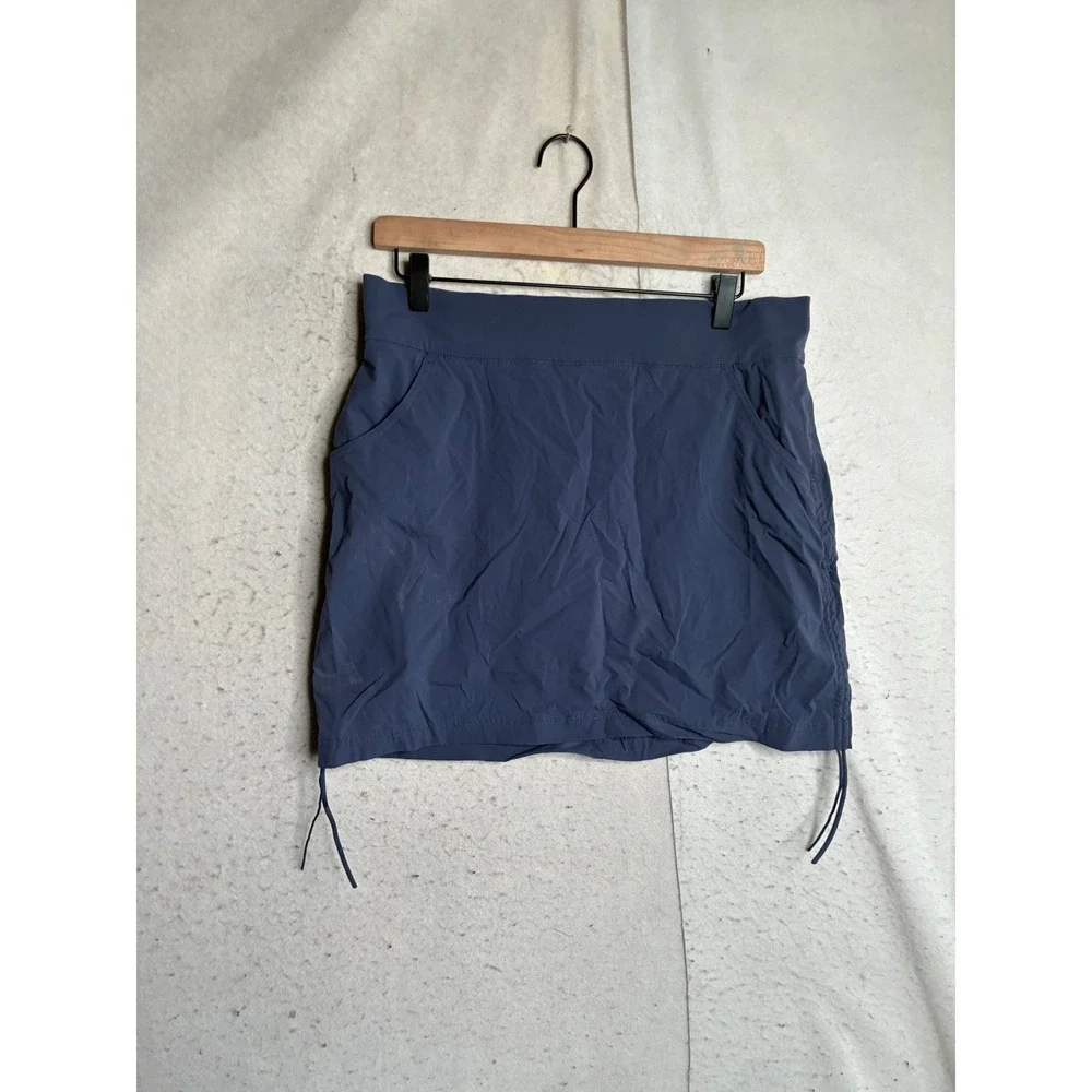 Columbia Blue Gray Cinch Side Active Skort Large XK3835 Hiking Golf Skirt